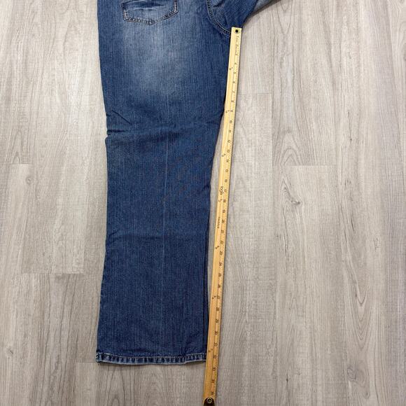 Vintage Emergency Exit Bootcut Jeans Men's 40x32 Blue Faded Western y2k Skater - Picture 8 of 10